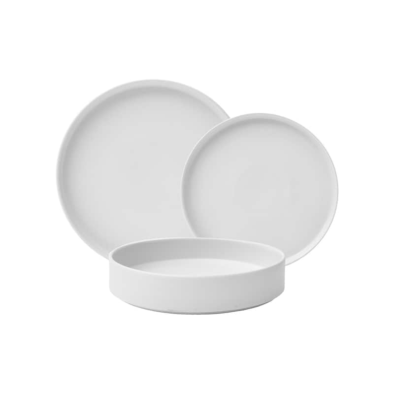 222 Fifth Kaden 12-Piece Dinnerware Set, White