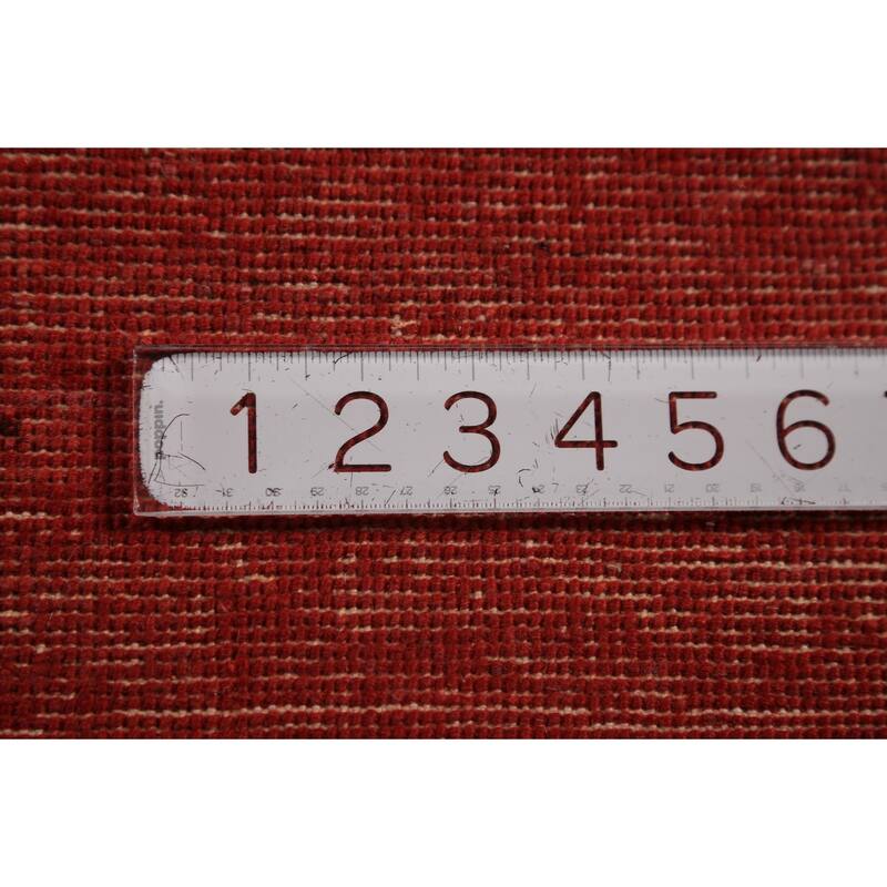 Red Gabbeh Modern Rug Handmade Wool Carpet - 3'0" x 4'10"