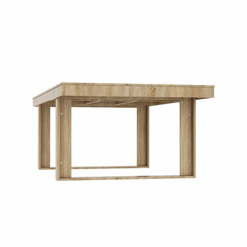 Business Furniture 86.6W x 47.2D Conference Table with Wood Base Desk