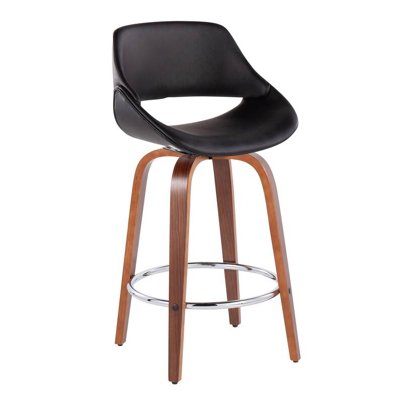 Carson Carrington Svellingen 26" Fixed-Height Counter Stool with Round Chrome Footrest (Set of 2)