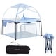 preview thumbnail 13 of 22, Dream On Me Ziggy Square Playard with Canopy Blue
