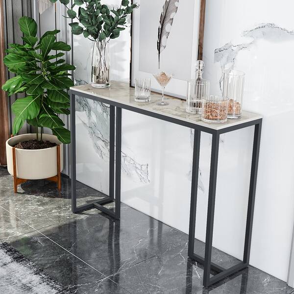 Heavy Duty Sintered Stone Console Table Sofa Side Table Hallway Porch