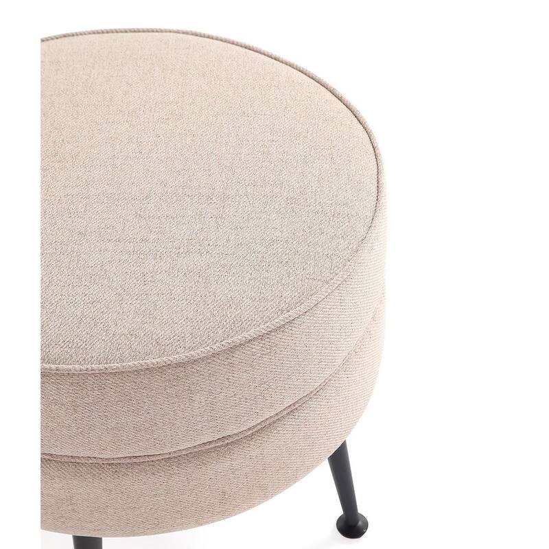 Manhattan Comfort Bailey Mid Century Modern Woven Upholstered Round Ottoman