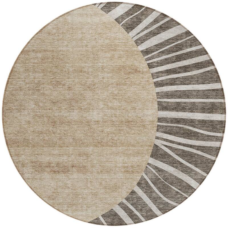 HomeRoots Abstract Transitional Rectangle Outdoor Rug