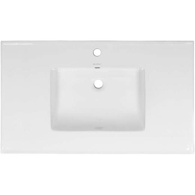 Swiss Madison Voltaire 38" Ceramic Vanity Top - 1 Pre-drilled Hole