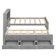 preview thumbnail 13 of 12, Twin Size Platform Bed with Storage Headboard, USB, Twin Size Trundle Wood Bed Frame and 3 Drawers for Kids Teens Adults,Gray