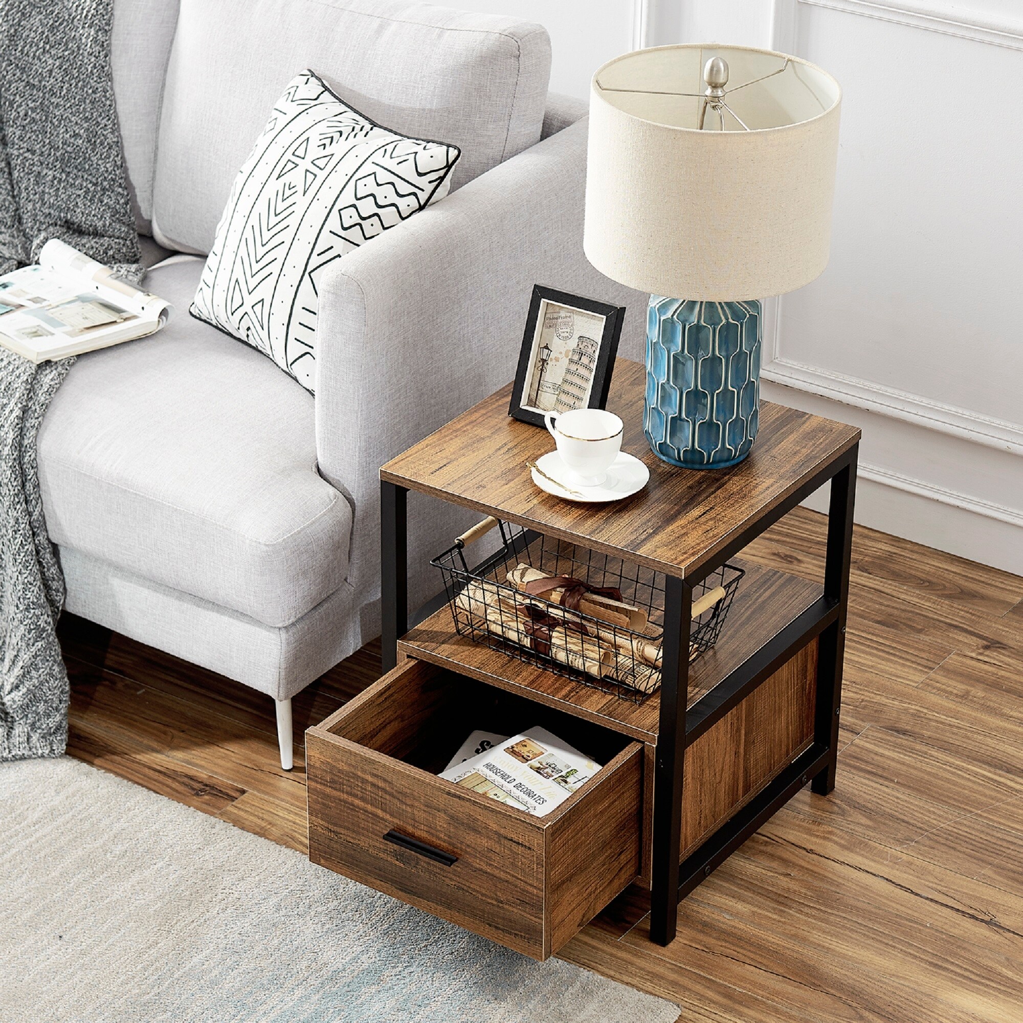 Shop Vecelo Square Side Tables Sofa Tables End Table Nightstand On Sale Overstock 27296378