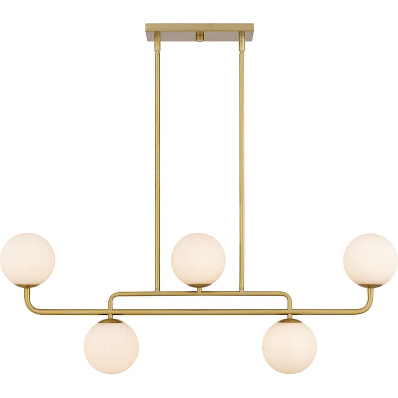 Regis 5-Light Brushed Gold Island Light