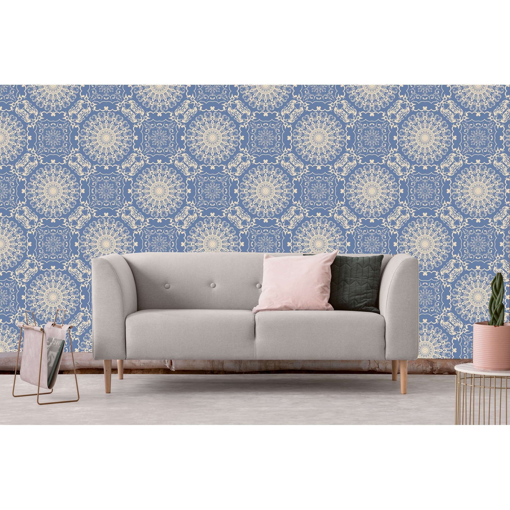 Portugal Tile Look Removable Wallpaper 10ft H X 24