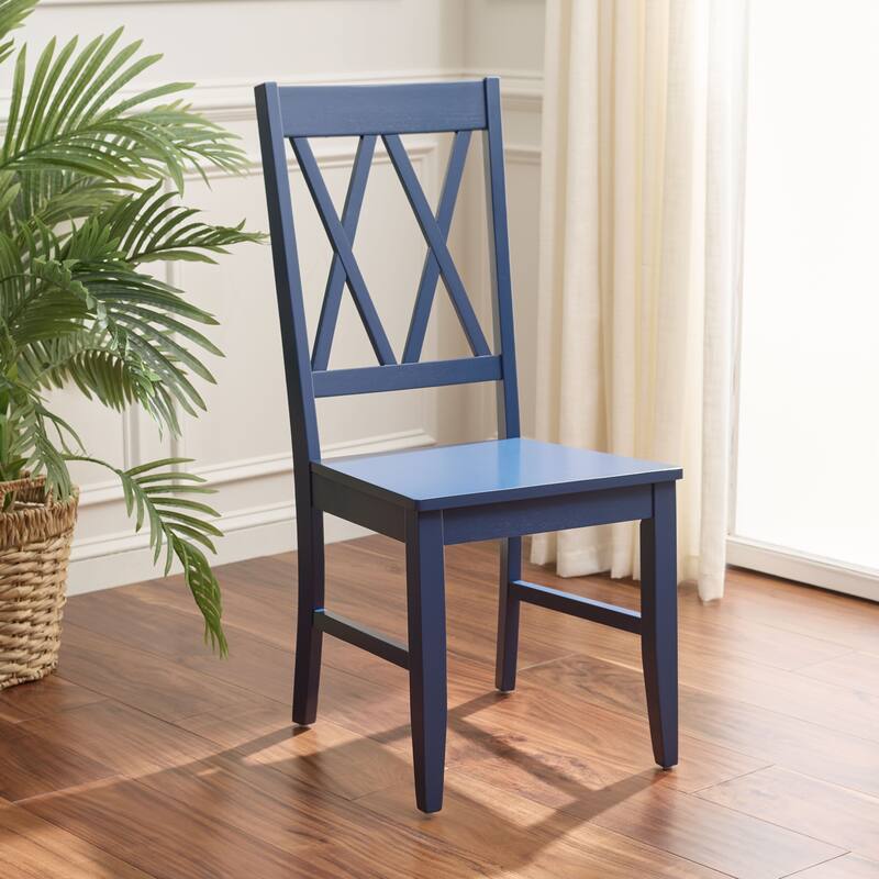 SAFAVIEH HOME Yana Double X-Back Side Chair - 18"W x 22"D x 39"H