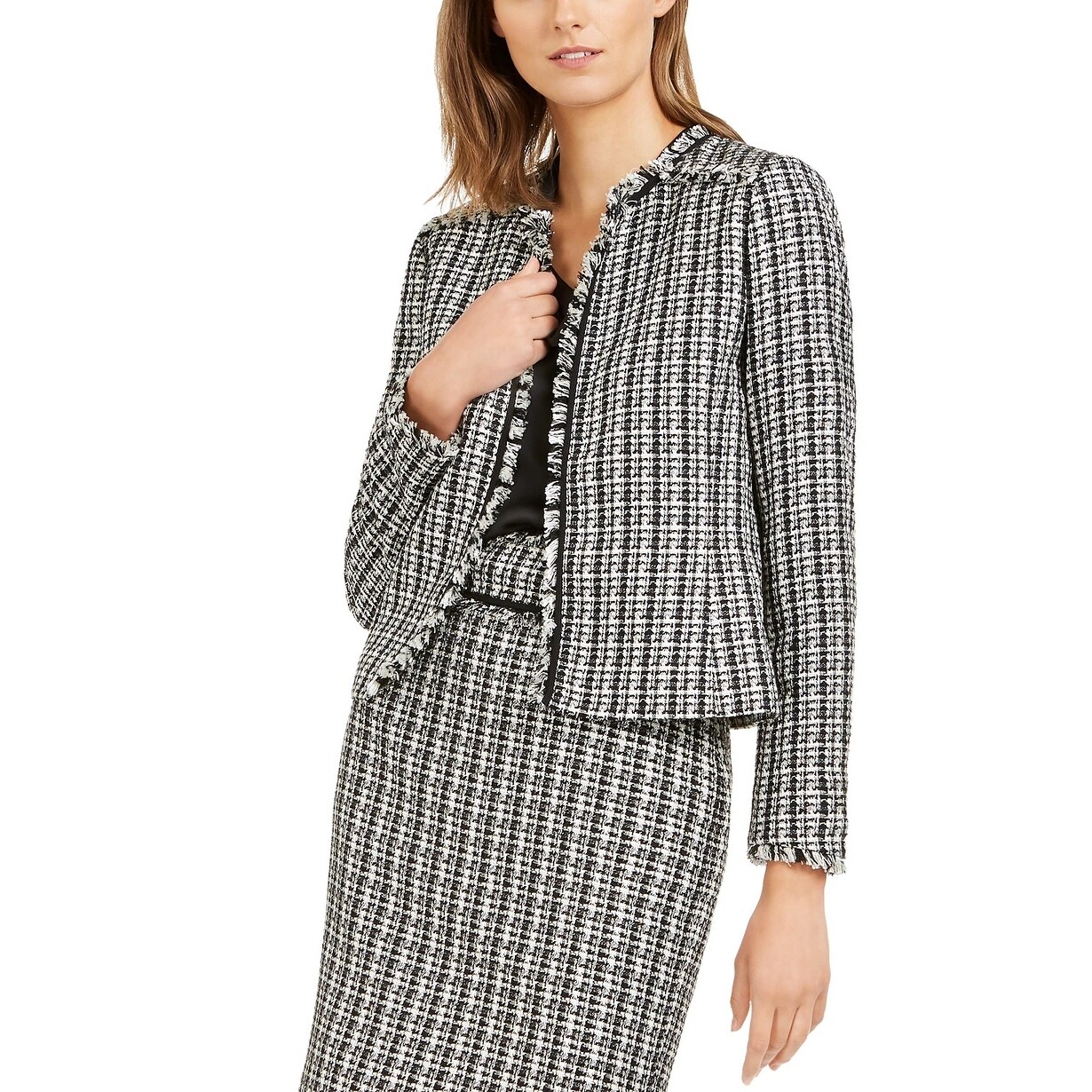 calvin klein houndstooth jacket
