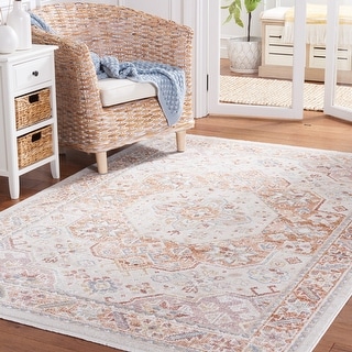 SAFAVIEH Blair Machine Washable Slip Resistant Foekje Shabby Chic Rug
