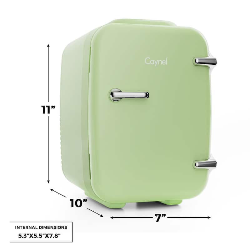 Caynel 4 Liter Portable Cooler and Warmer Mini Fridge for Home, Car