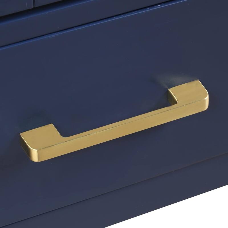 Blossom Geneva 60" Navy Blue Double Sink Vanity with Marble Top