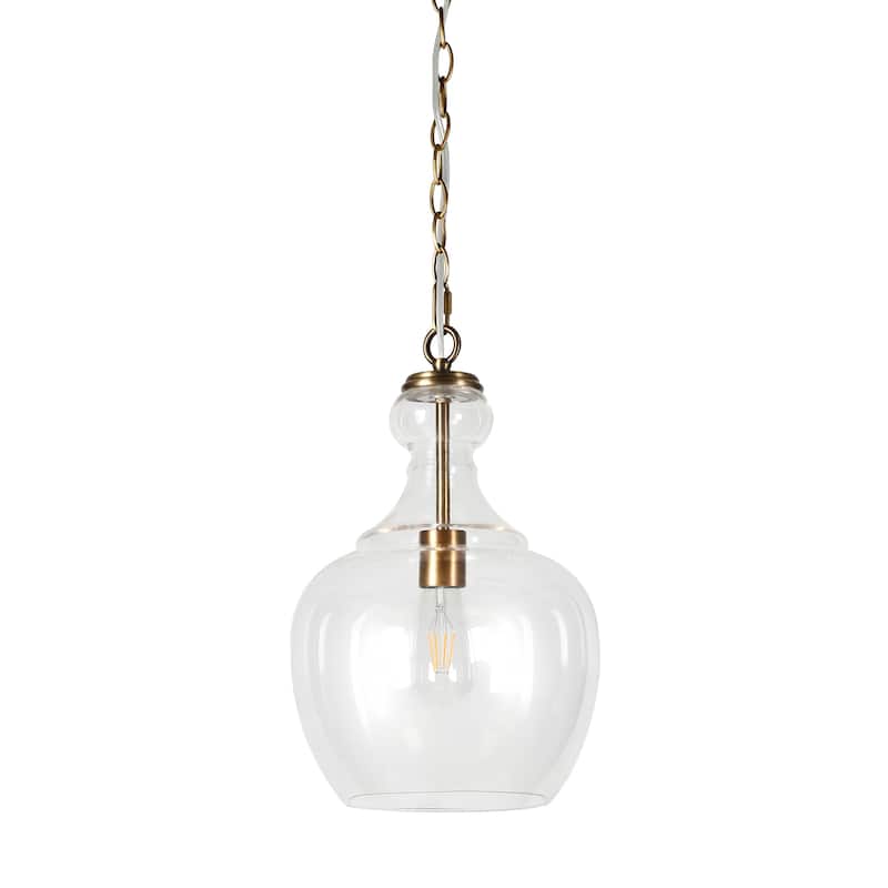 Verona 11" Wide Pendant with Glass Shade - 11" Wide