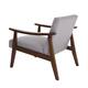 Zenvida Mid Century Modern Accent Armchair Solid Hardwood Upholstered