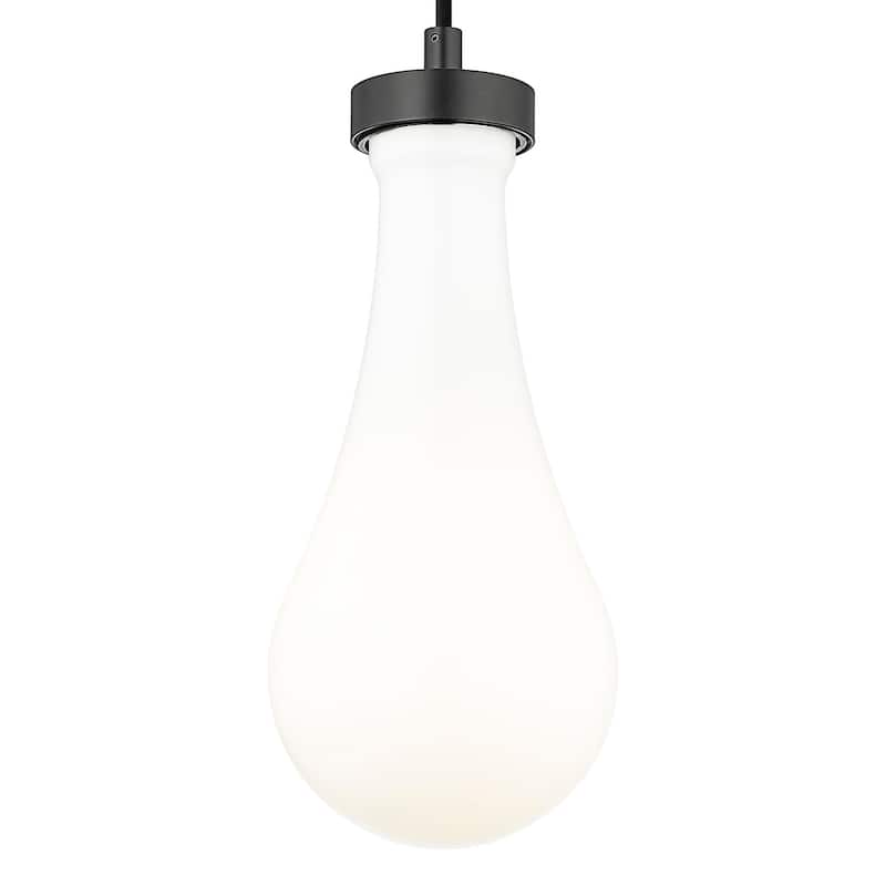 Innovations Lighting 451-1P-G451-5GWH Owego 5" Wide Mini Pendant with - Matte Black