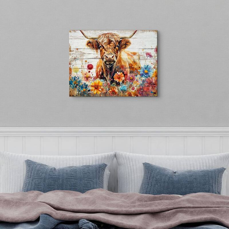 Wall Art Western Scottish Cow Pictures