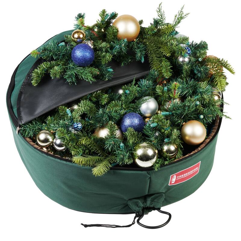 30 in. Padded Christmas Wreath Storage Container