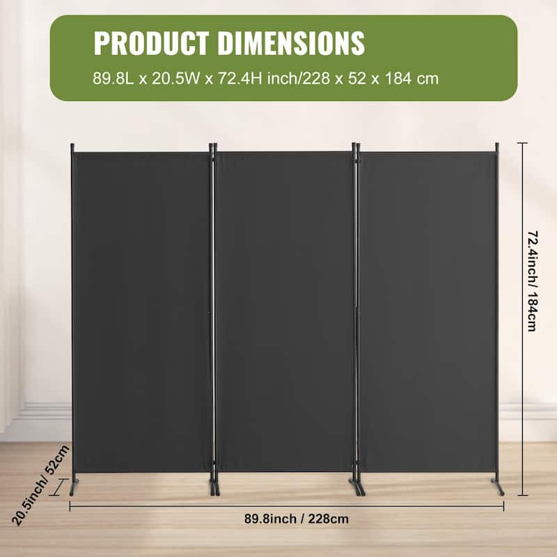 Room Divider, 3 Panel Room Dividers and Folding Privacy Screens, Fabric Partition Room Dividers for Office, Bedroom, Dinin