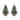 Set of 2 Un lit 30 inch Hard Needle Pine in Burlap Bag Base - N/A