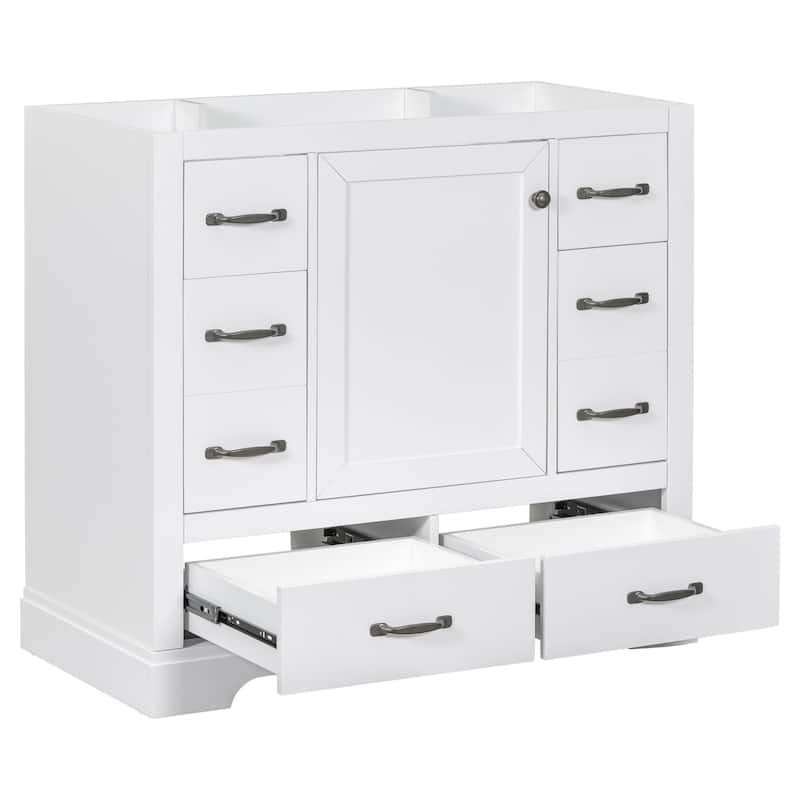 36 in. W x 18 in. D x 33 in. H Freestanding Bath Vanity Cabinet without Top in White - 36 in.