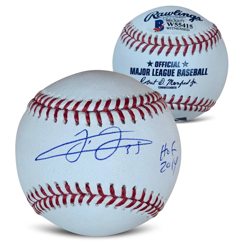 Frank Thomas Autographed Hall of Fame HOF 14 Signed MLB Baseball Beckett COA With Display Case - 8'6" x 11'6"