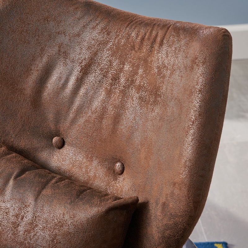 Mid-century Modern Club Chair, Upholstered Armchair With Birch Wood Legs