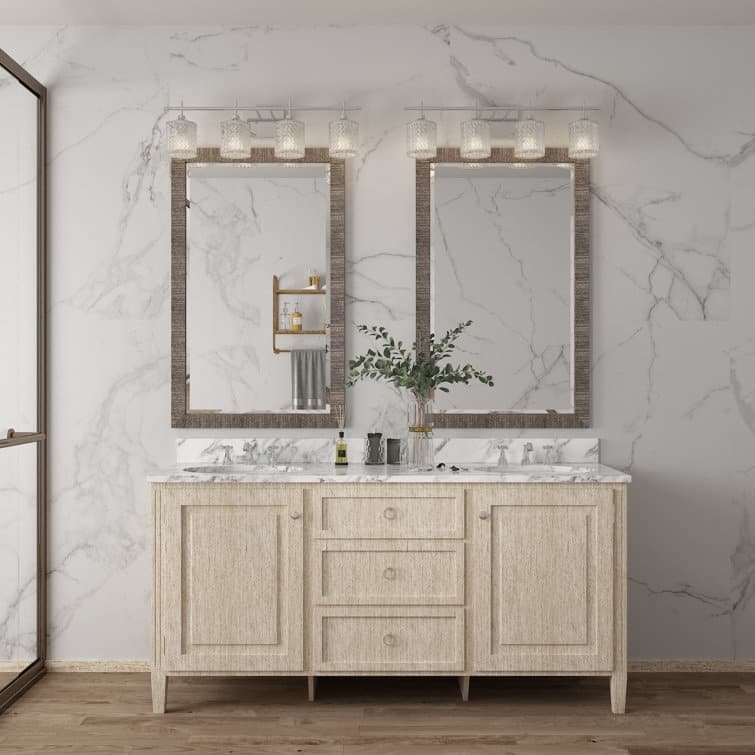 Acroma 4-light Modern Glam Bathroom Vanity Lights with Art Glass - 29 inches