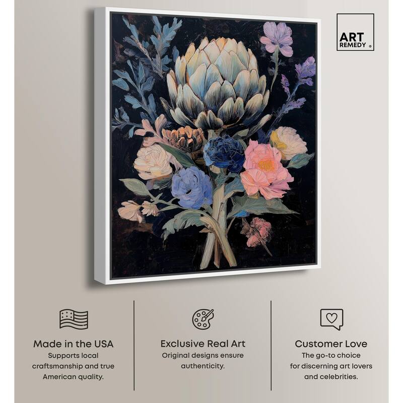 Moody Artichoke I Canvas by Art Remedy