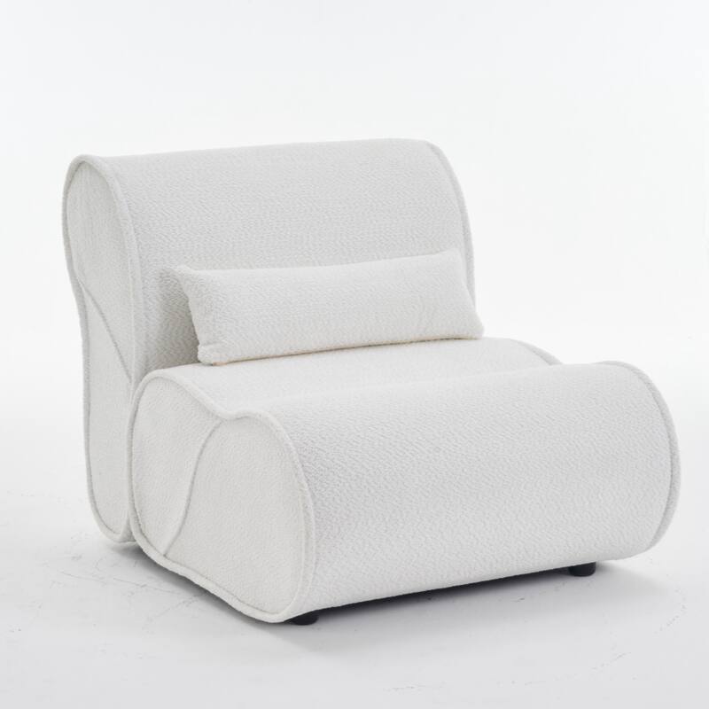Soft Pellet Velvet Recliner - Comfortable Lounge Chair with Waist Pack Padding, Modern Design