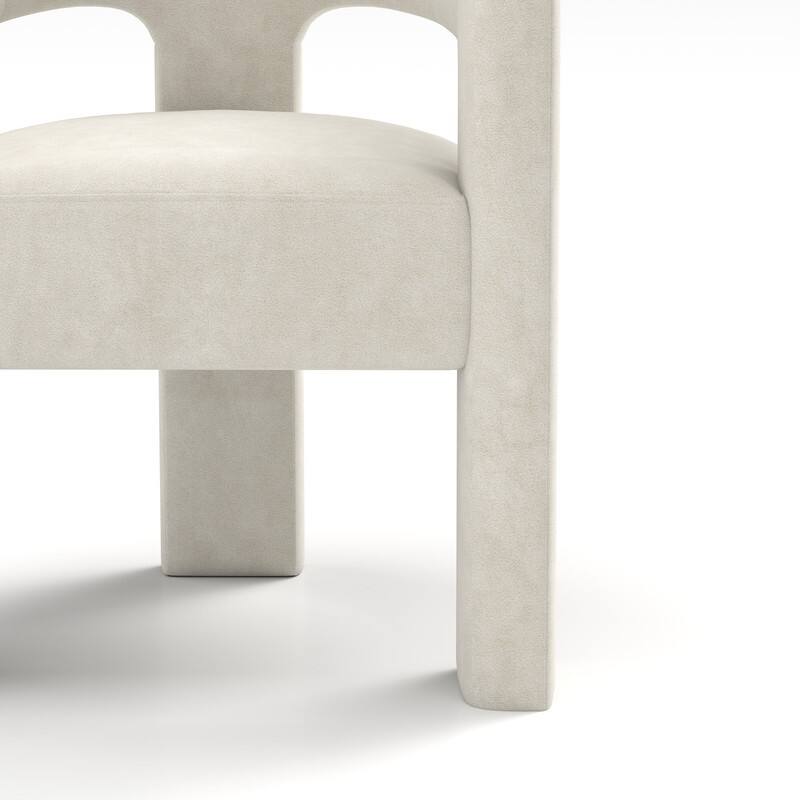 SEYNAR Modern Glam Velvet Upholstered Dining Chair, Open-Back Accent Chair Set of 4