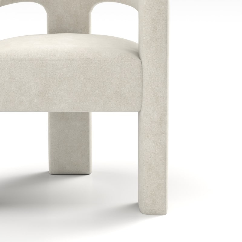 SEYNAR Modern Glam Velvet Upholstered Dining Chair, Open-Back Accent Chair