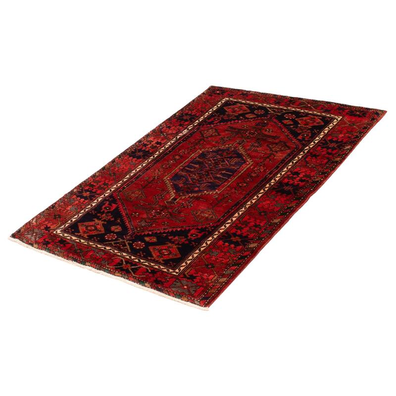 ECARPETGALLERY Hand-knotted Andelz Red Wool Rug - 4'4 x 6'6