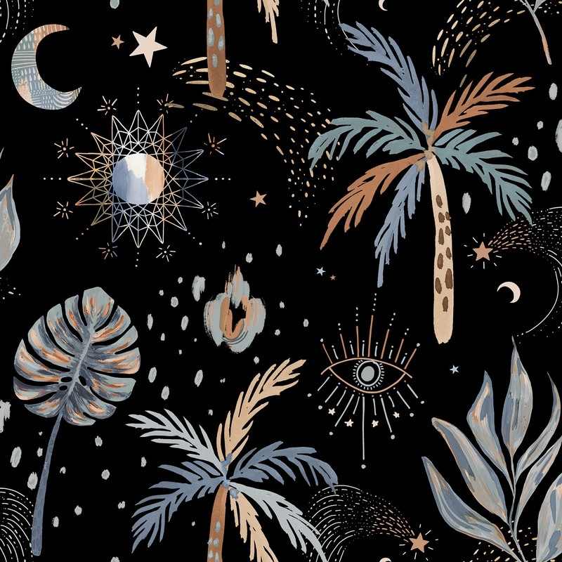 EttaVee Nuit Tropicale Peel and Stick Wallpaper