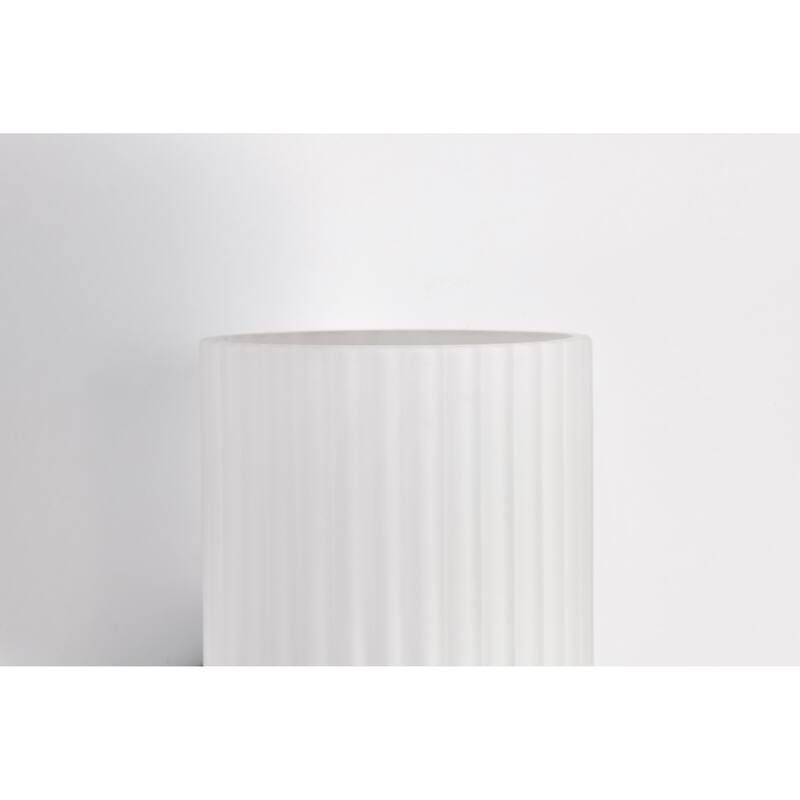 Solara 1 Light Wall Sconce Matte Black Finish Frosted Ribbed Glass - Matte Black