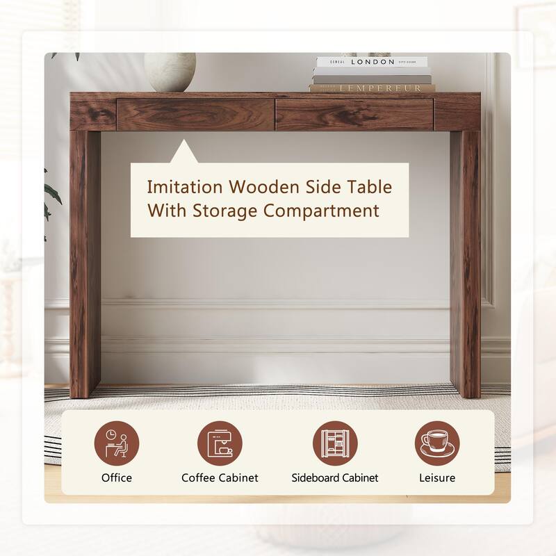 Bar Table Coffee Table with Storage Drawers, Functional Center Table, Side End Table