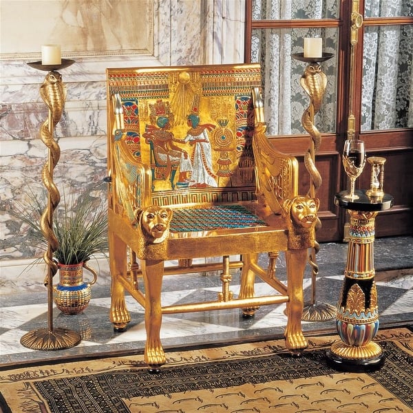 Shop Design Toscano King Tutankhamen S Egyptian Throne Chair Overstock 27212580
