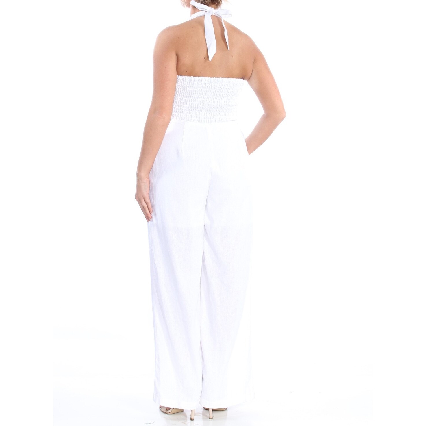 white jumpsuit straight leg