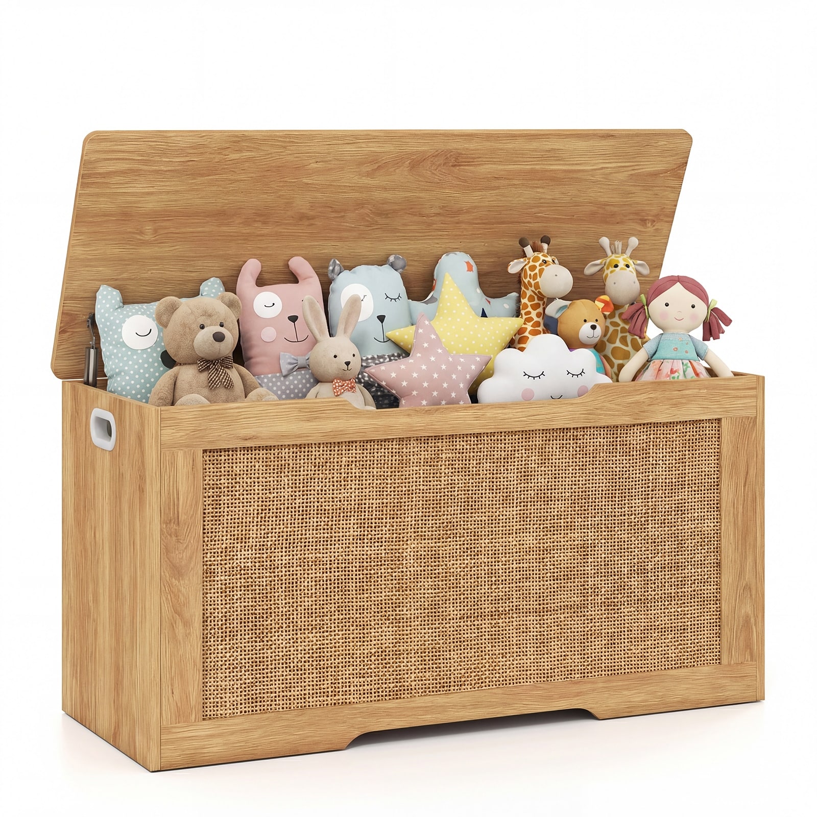 Costway Kids Storage Bench, 40” Toy Box with Flip Top, 2 Metal Hinges - 40” × 16” × 20”(L × W × H)