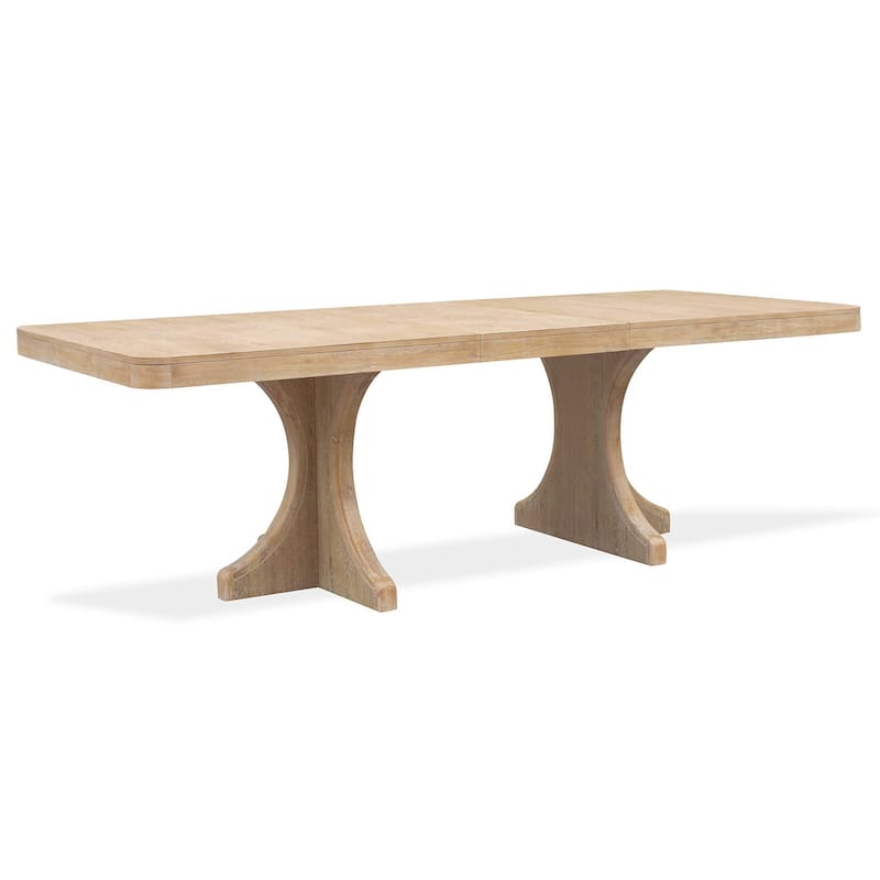Magnussen Home Somerset Butternut Extendable Trestle Dining Table - 40''W x 76''D x 29.75''H