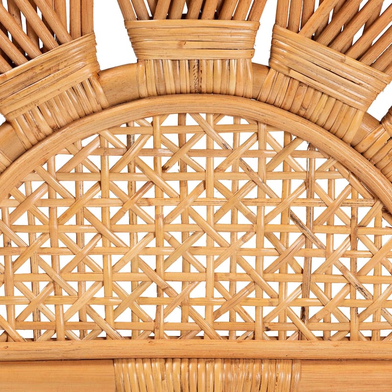 Jasmine Modern Bohemian Natural Rattan Standalone Headboard