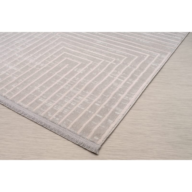 Ladole Rugs Geometric Room Decor Indoor Grey Area Rug for Living Room