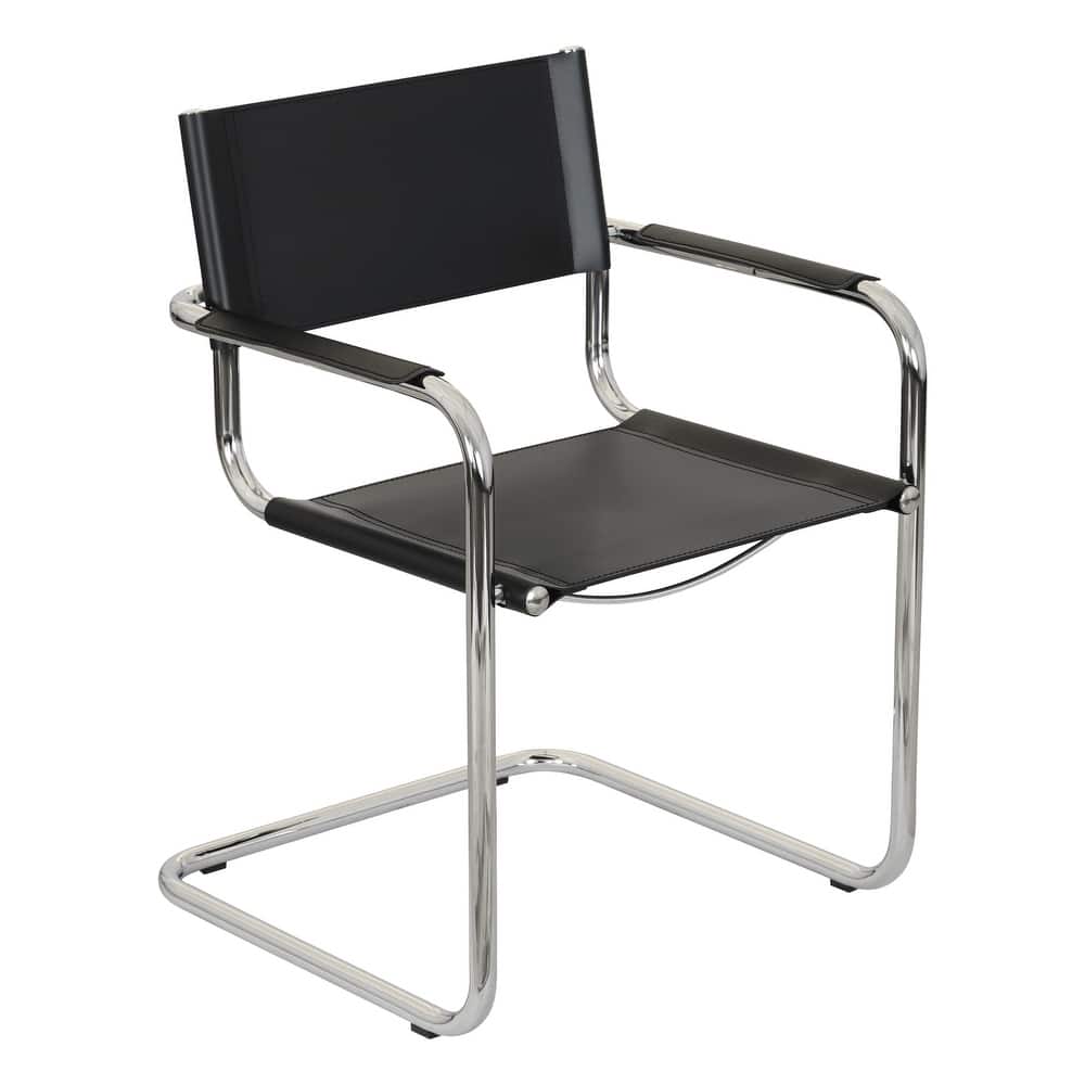 Breuer Chair Company Mart Stam Cantilever Armchair Arm Chair w/ Chrome Frame (Various Bonded Leather Colors)