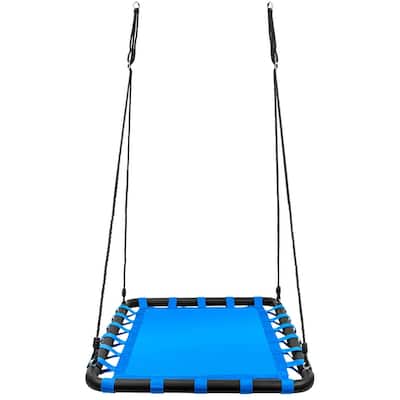 Spinner Platform Swing - Kids Indoor/Outdoor Rectangular Mat Swing, Accessories Included (40 x 30, Square)