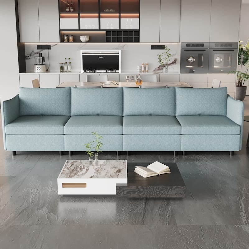 98.5'' Customizable 4-Seater Sofa with Storage