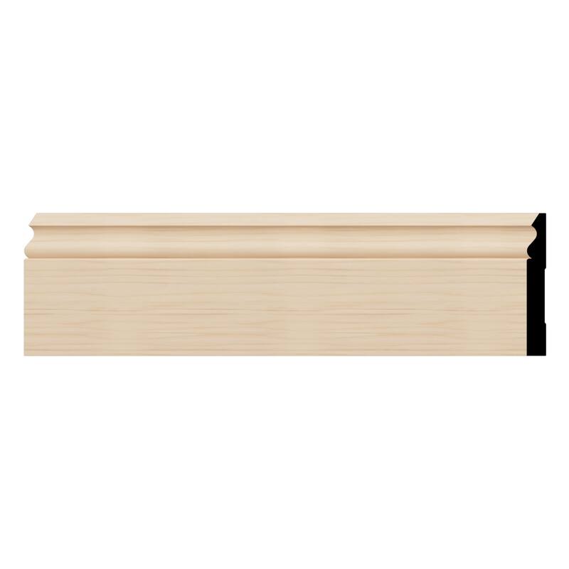 WM217: 9/16-in D x 5-1/4-in W x 96-in L Americraft Solid Hardwood Stain Grade Base Moulding - Alder
