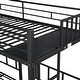 preview thumbnail 8 of 11, Twin Size Metal Triple Twin Bunk Bed Can Be Separated into 3 Twin Beds/Bunk Bed for Three/ Safety Guardrail