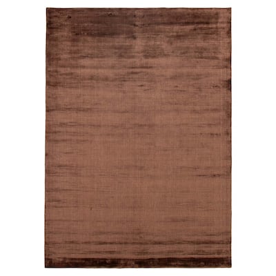 ECARPETGALLERY Hand Loomed Kashkuli Gabbeh Brown Viscose Rug - 5'7 x 7'7