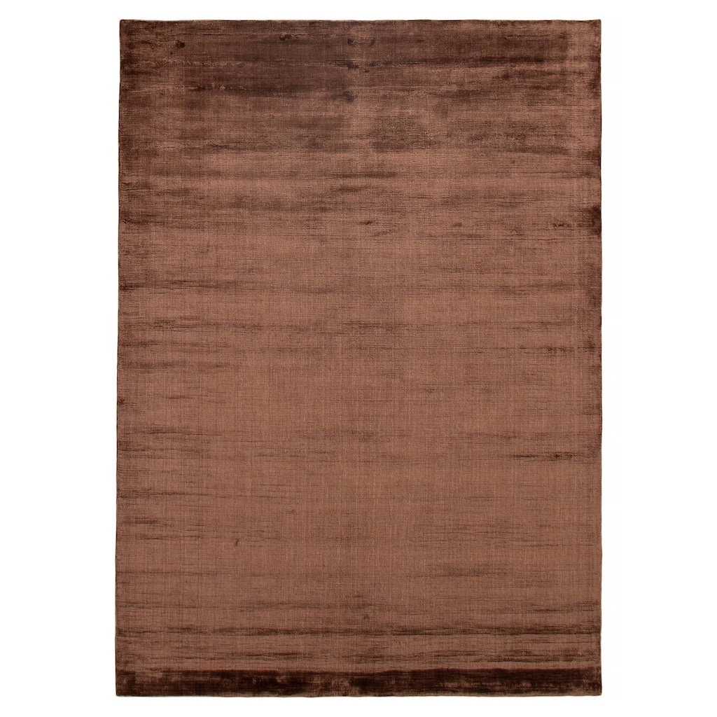 ECARPETGALLERY Hand Loomed Kashkuli Gabbeh Brown Viscose Rug - 5'7 x 7'7